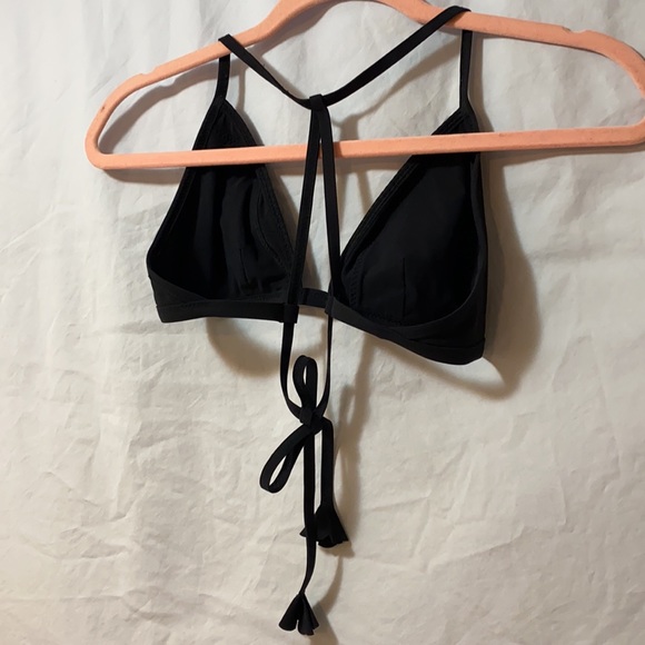 Lulu lemon black tie back bikini top. Sz S - Picture 2 of 8